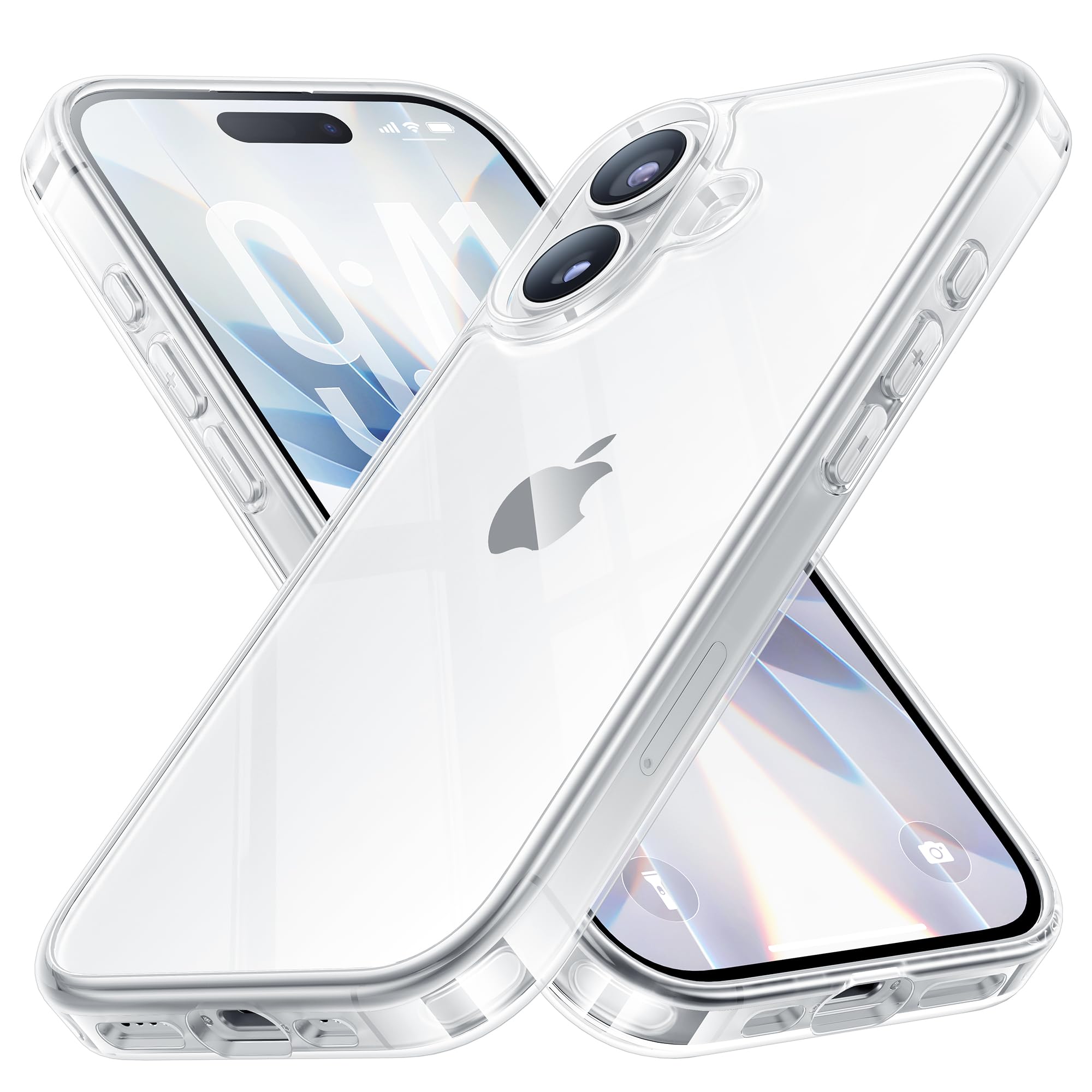 Amazon.co.jp: NIMASO iPhone 17 用 ケース クリア 背面 強化ガラス 9H